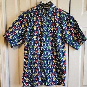 Vintage Single Stitch M&M's Shirt Sleeve Button Down Shirt Size S